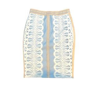 Endless Rose Lace Overlay Knee Length Pencil Skirt Womens Size 28 Medium Elegant